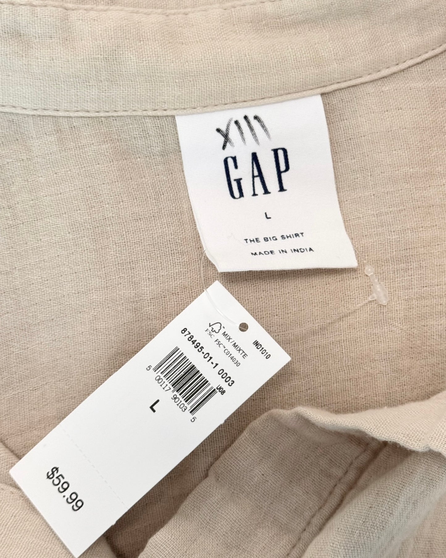 NEW Gap Crinkle Cotton Gauze Big Shirt (L)