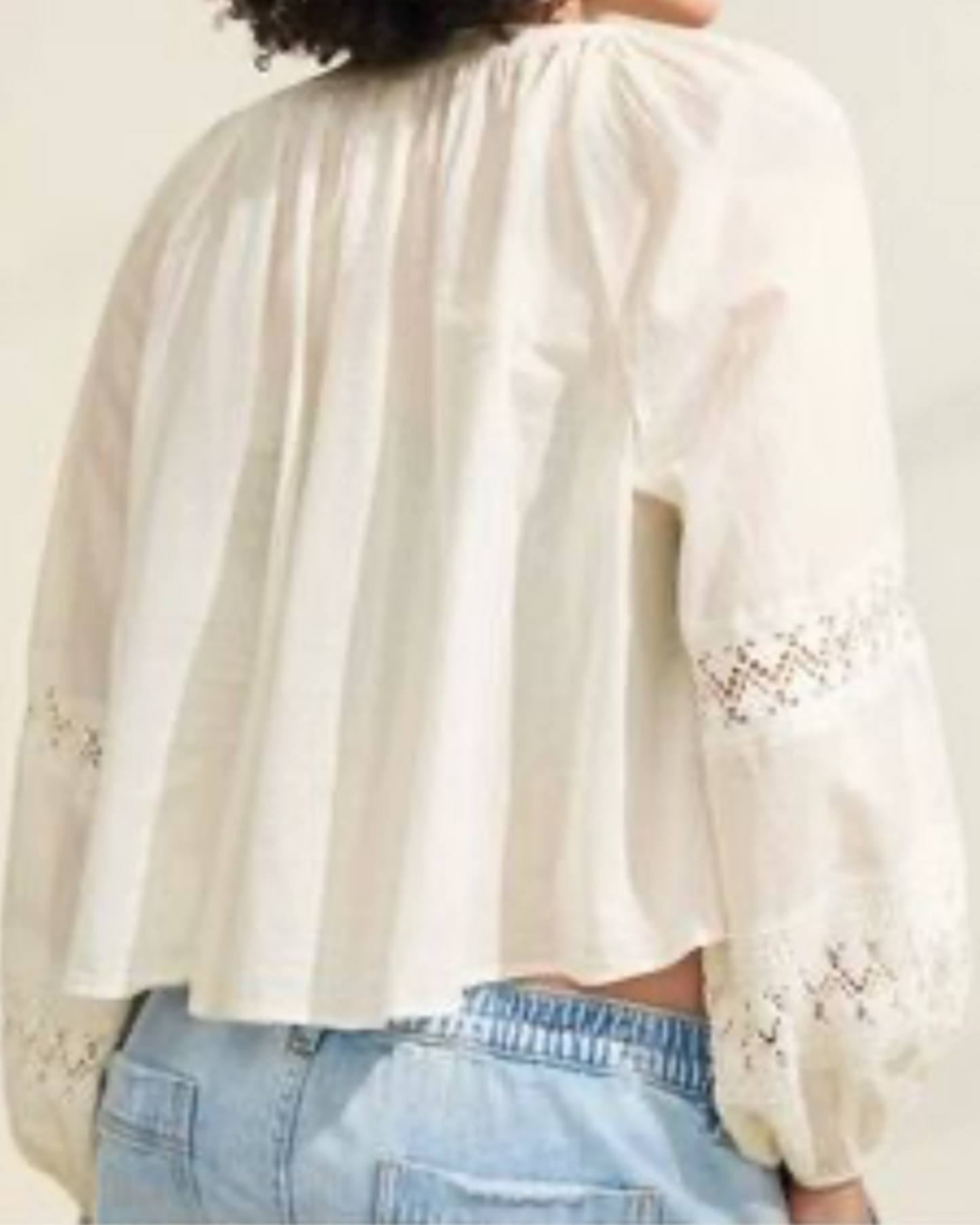 Crochet Sleeve Button Top (M/L)