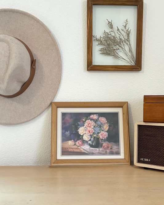 Vintage Floral Framed Print (8”x10”)