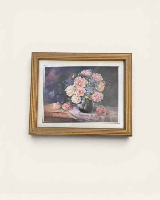 Vintage Floral Framed Print (8”x10”)