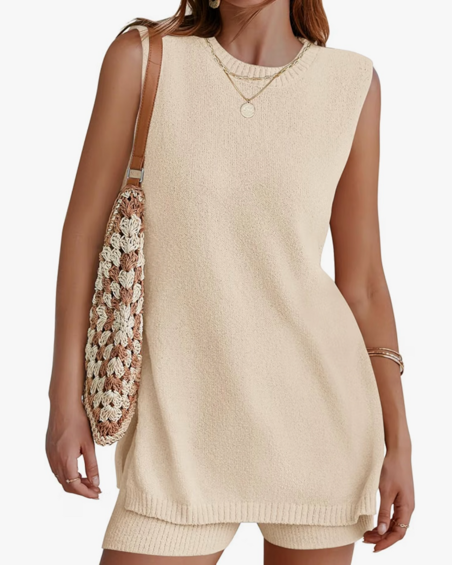 Sleeveless Sweater Lounge Set (M)