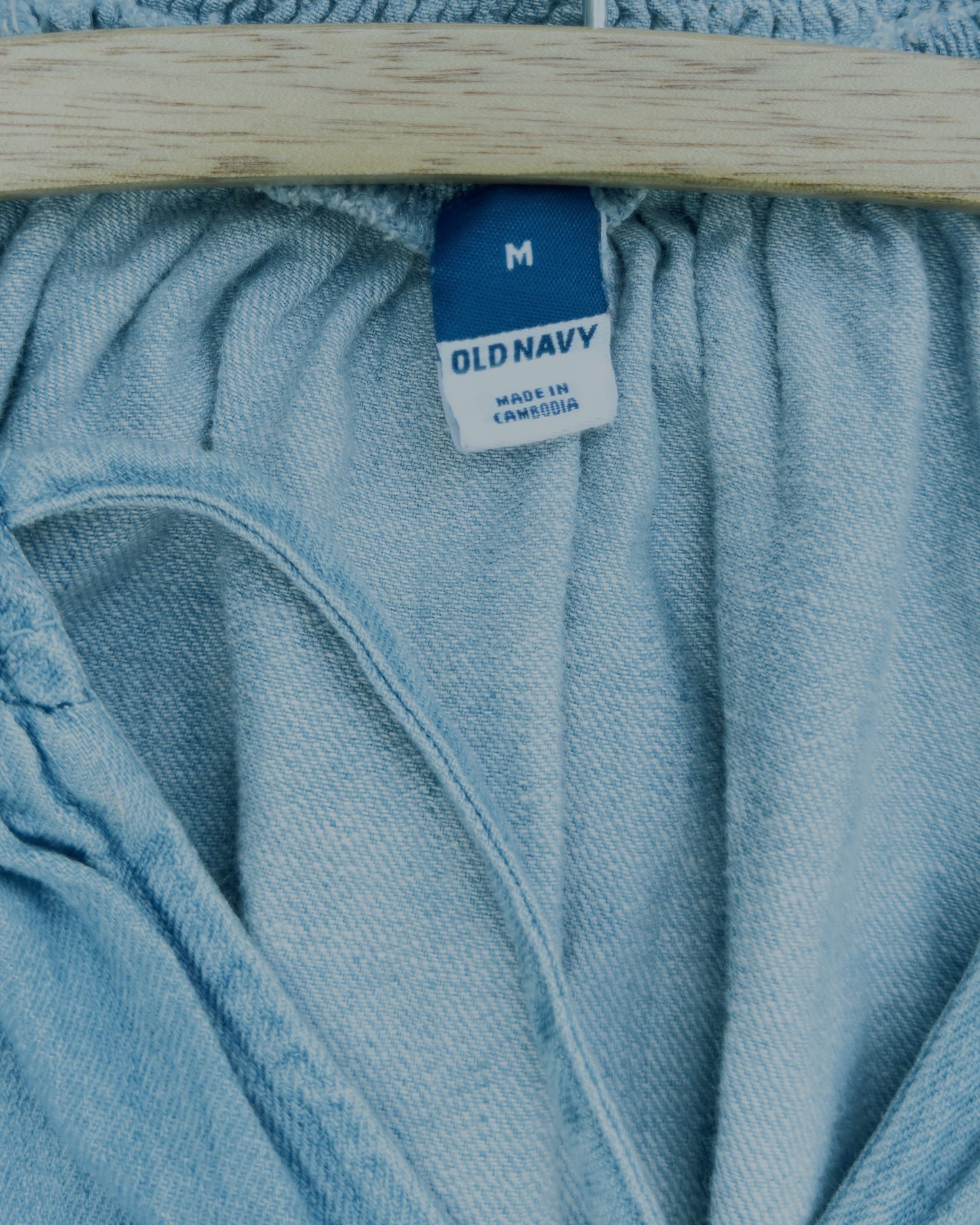 Puff-Sleeve Jean Poet Swing Dress (M)