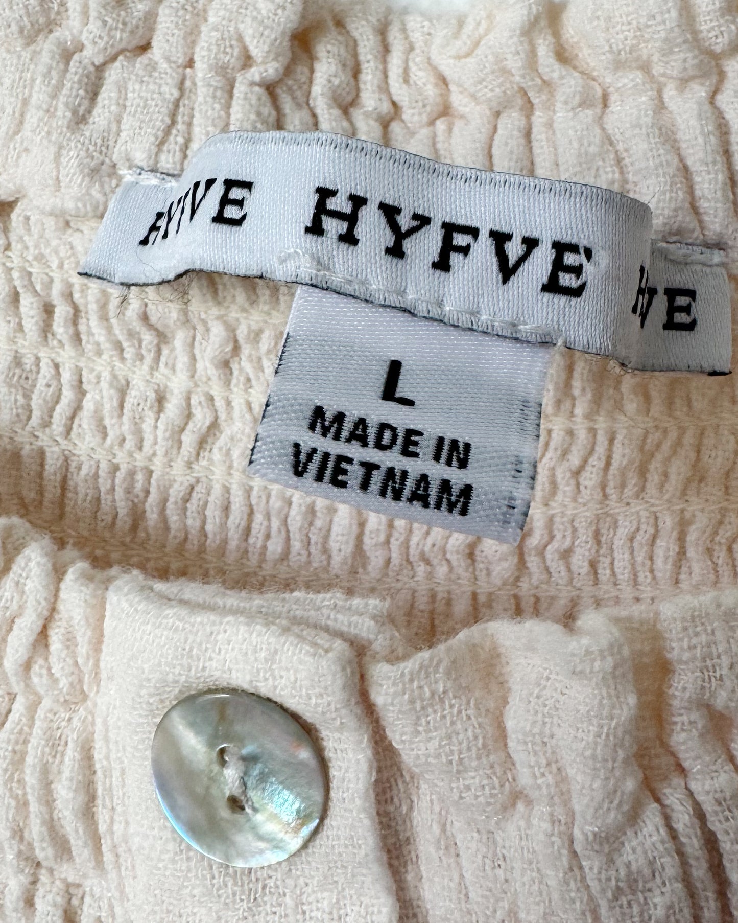 Off-the-Shoulder Gauze Top | Blouse (L, but fits S/M)