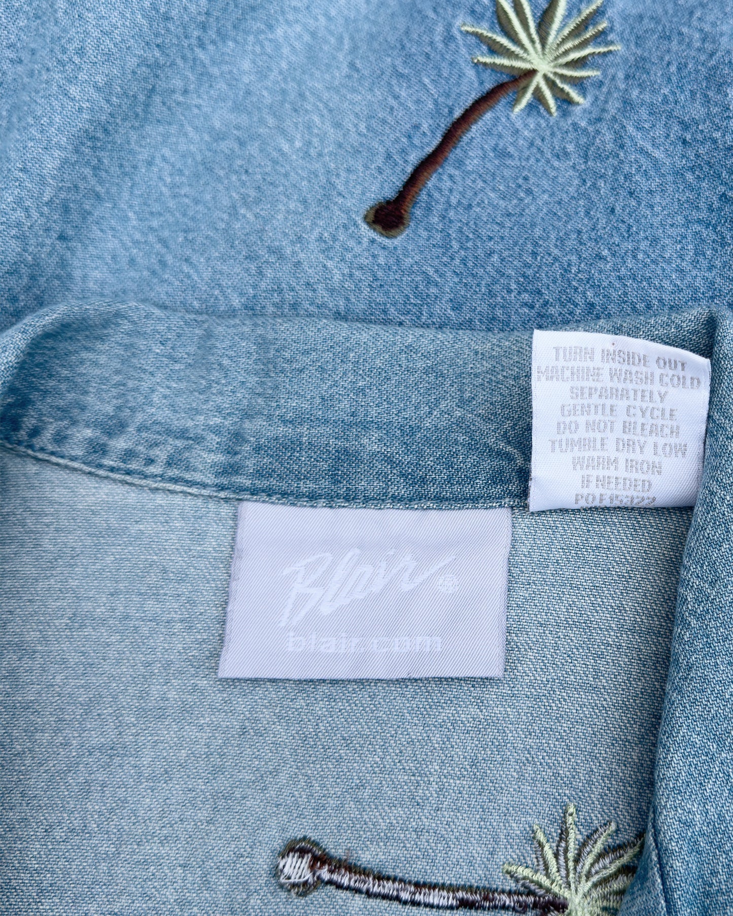 Vintage Denim Embroidered Jacket (M)