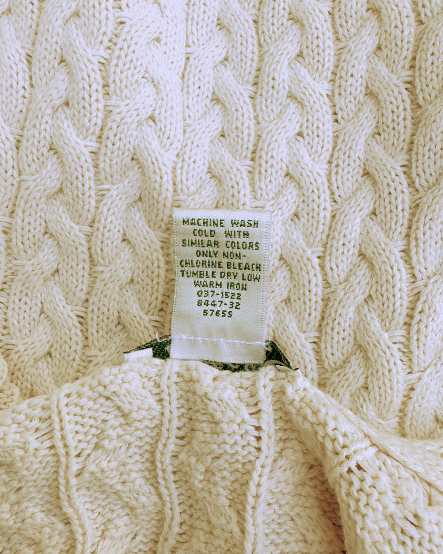 Cotton Cable Knit Sweater (M)