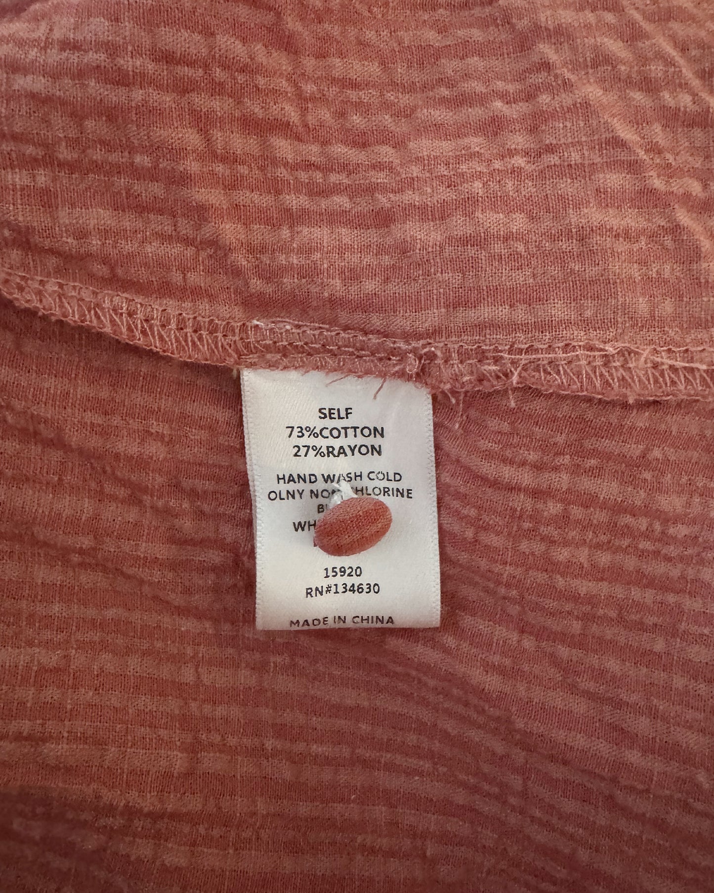 Rushed Cotton V-Neck Top (M)