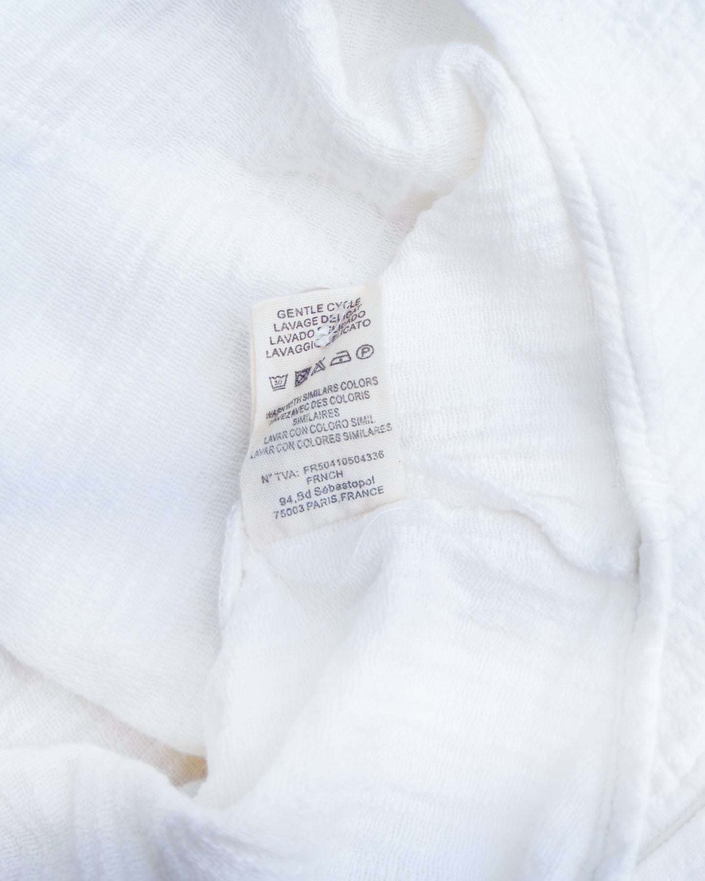 Cotton Button Tie Crop Top (S/M)