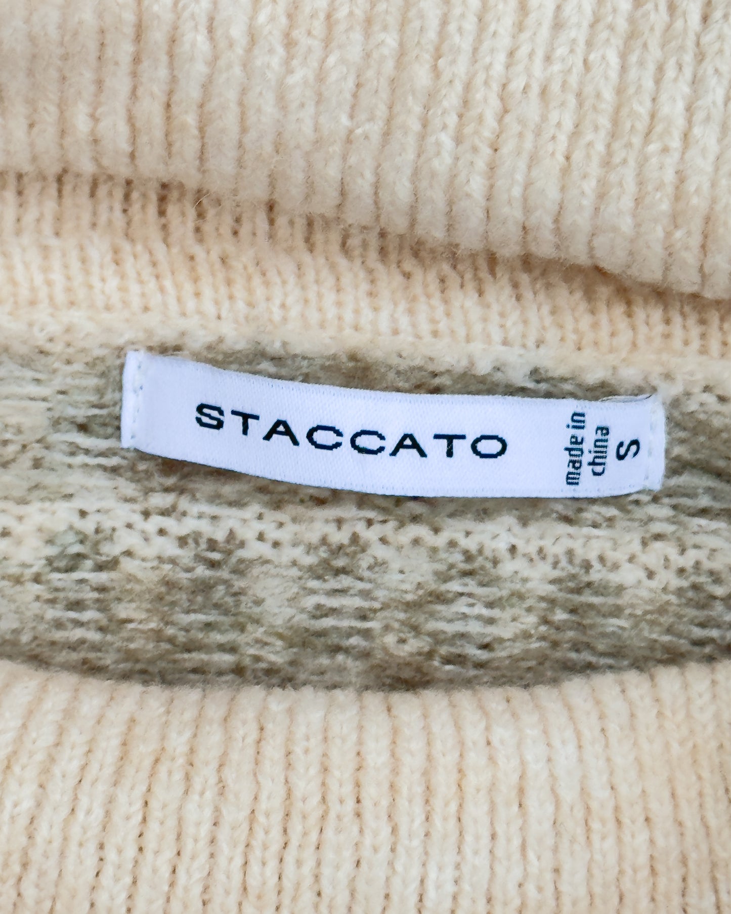 Printed Accents Cowl Neck Sweater (S/M)