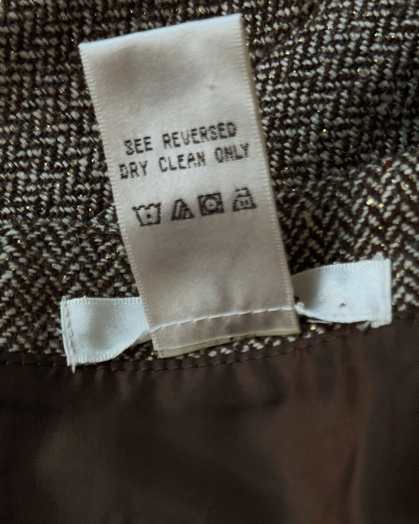 Herringbone Tweed Jumper Dress (XS)