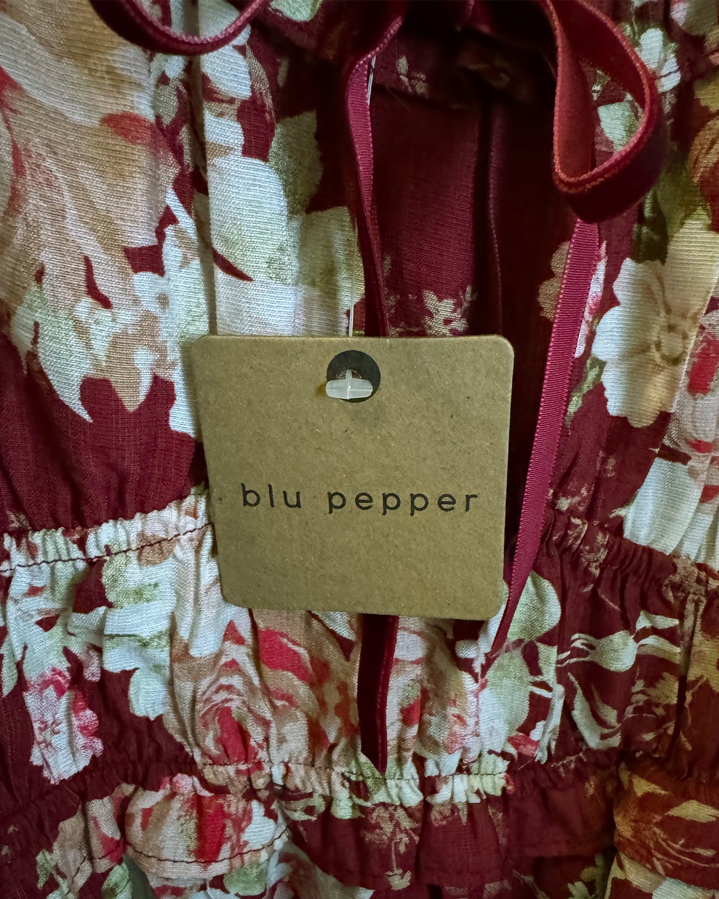 NEW Floral Ruffle Trim Dress (S)