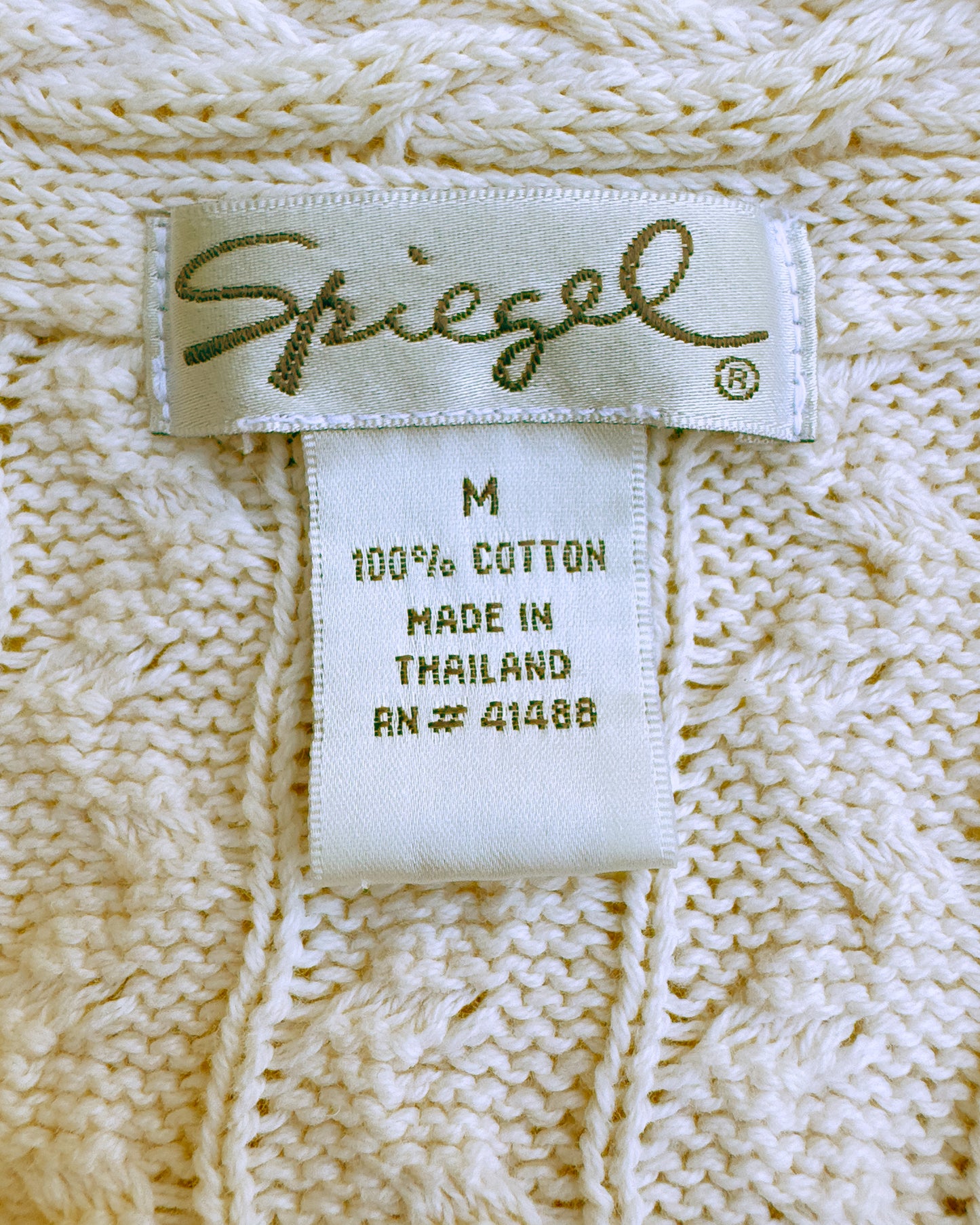 Cotton Cable Knit Sweater (M)