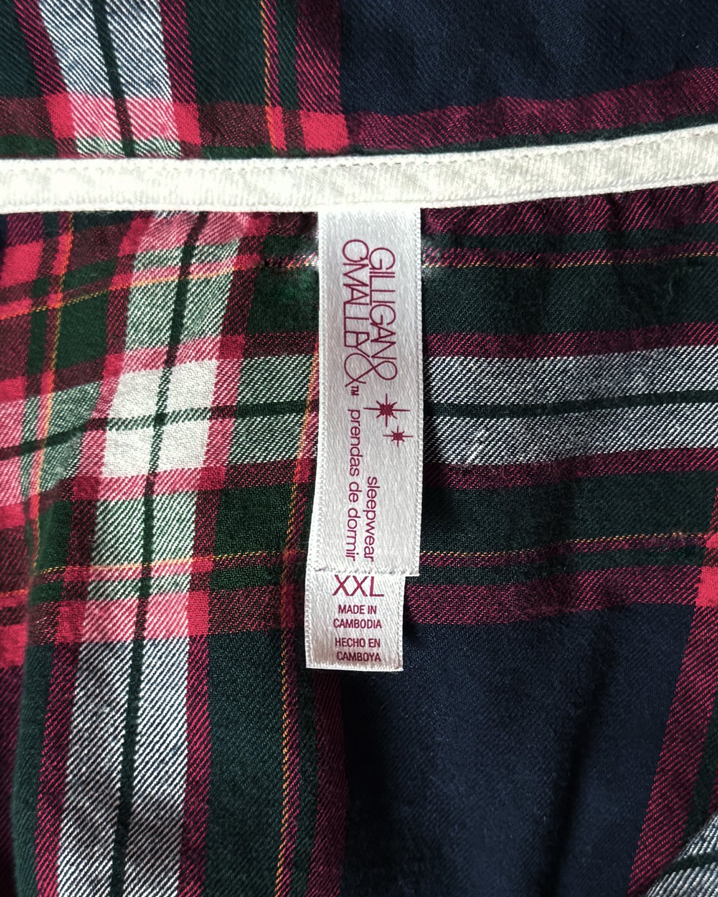 Cotton Plaid Pajama Set (XXL)