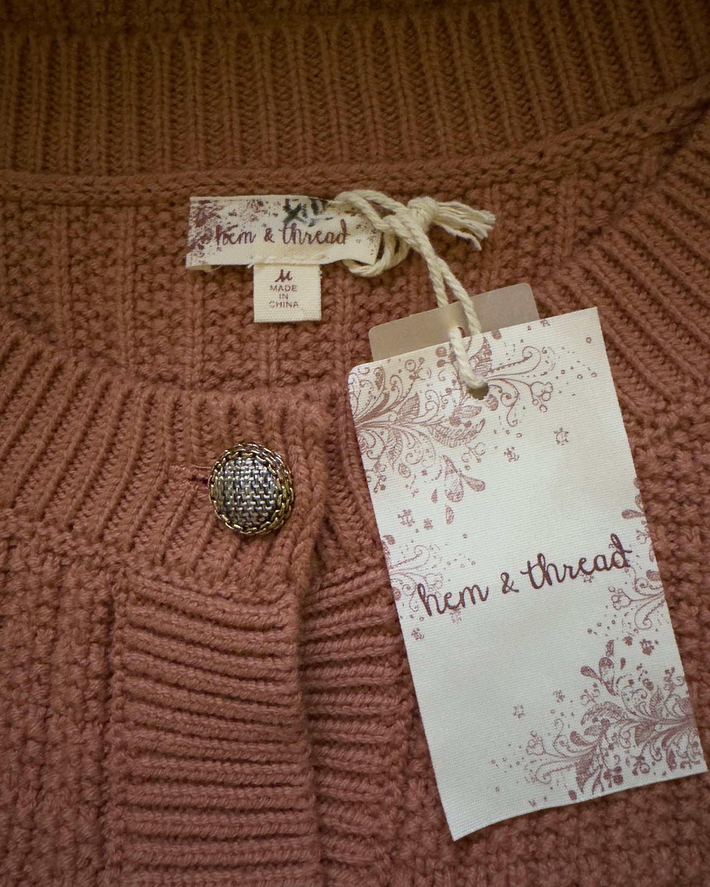 NEW Terracotta Short Sleeve Sweater (M)