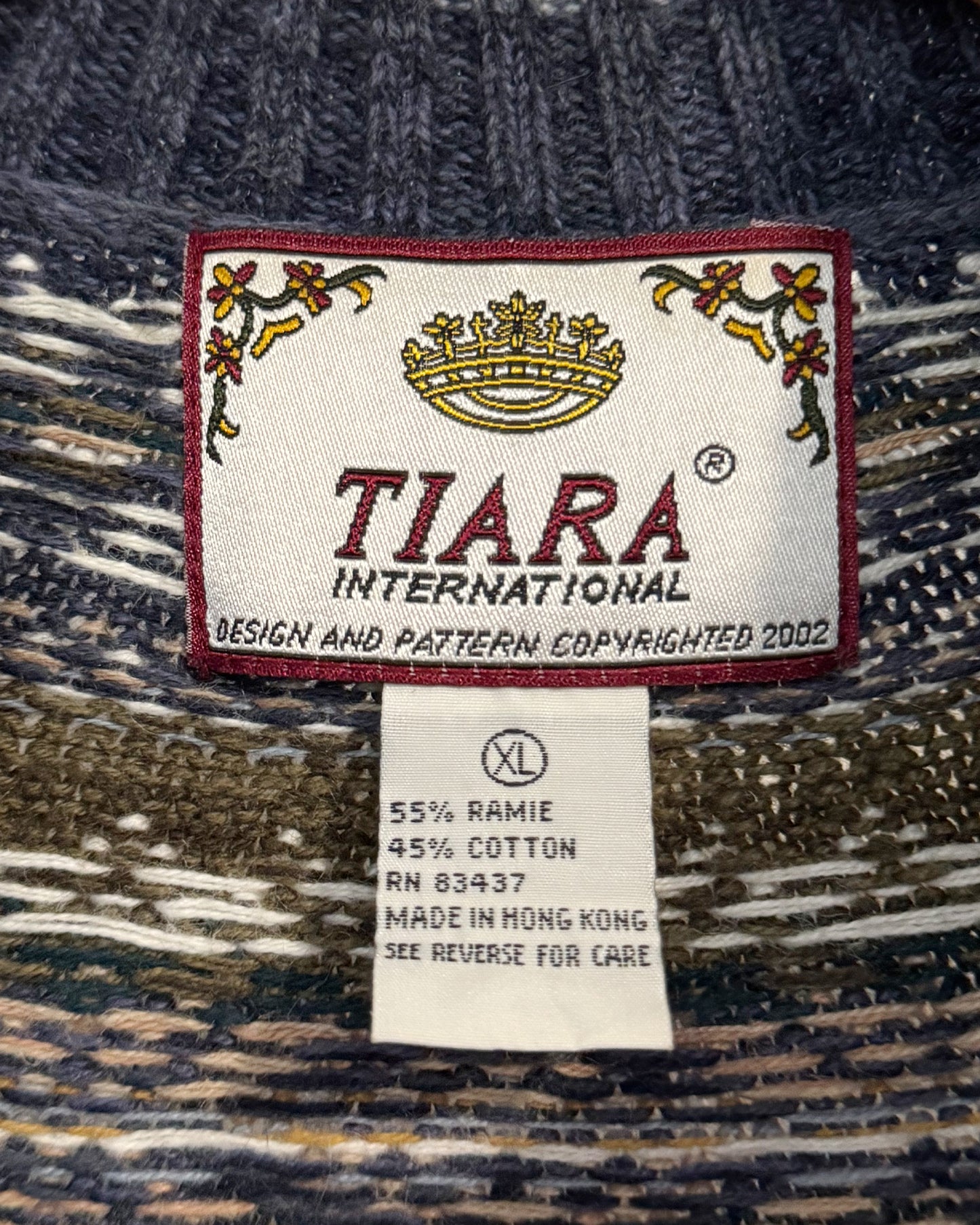 Vintage Fair Isle Cardigan Sweater (XL)