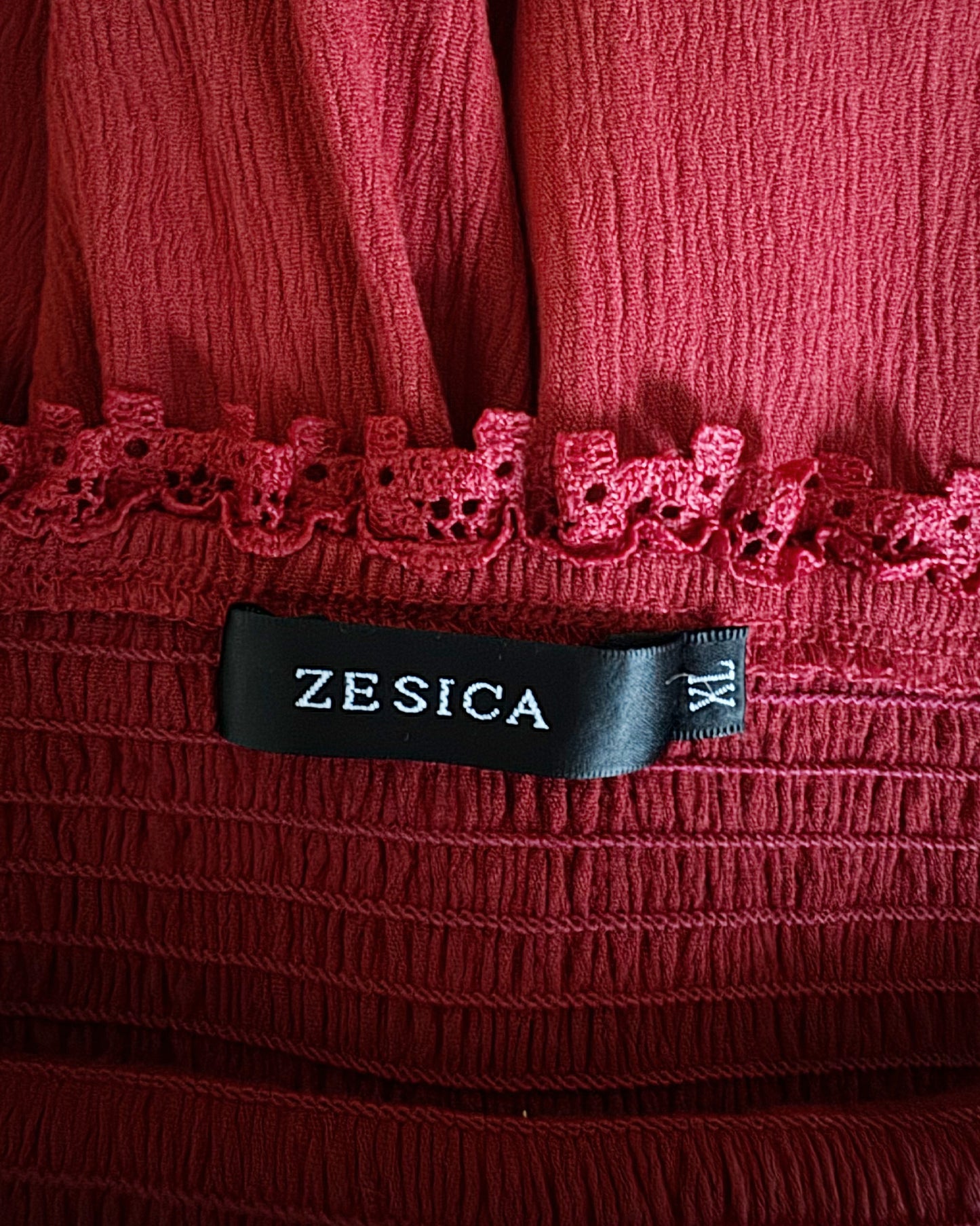 Bohemian Strapless Lace Trim Maxi Dress (XL)