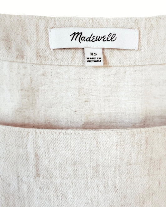 Madewell Natural Linen-Cotton Square-Neck Top (2)