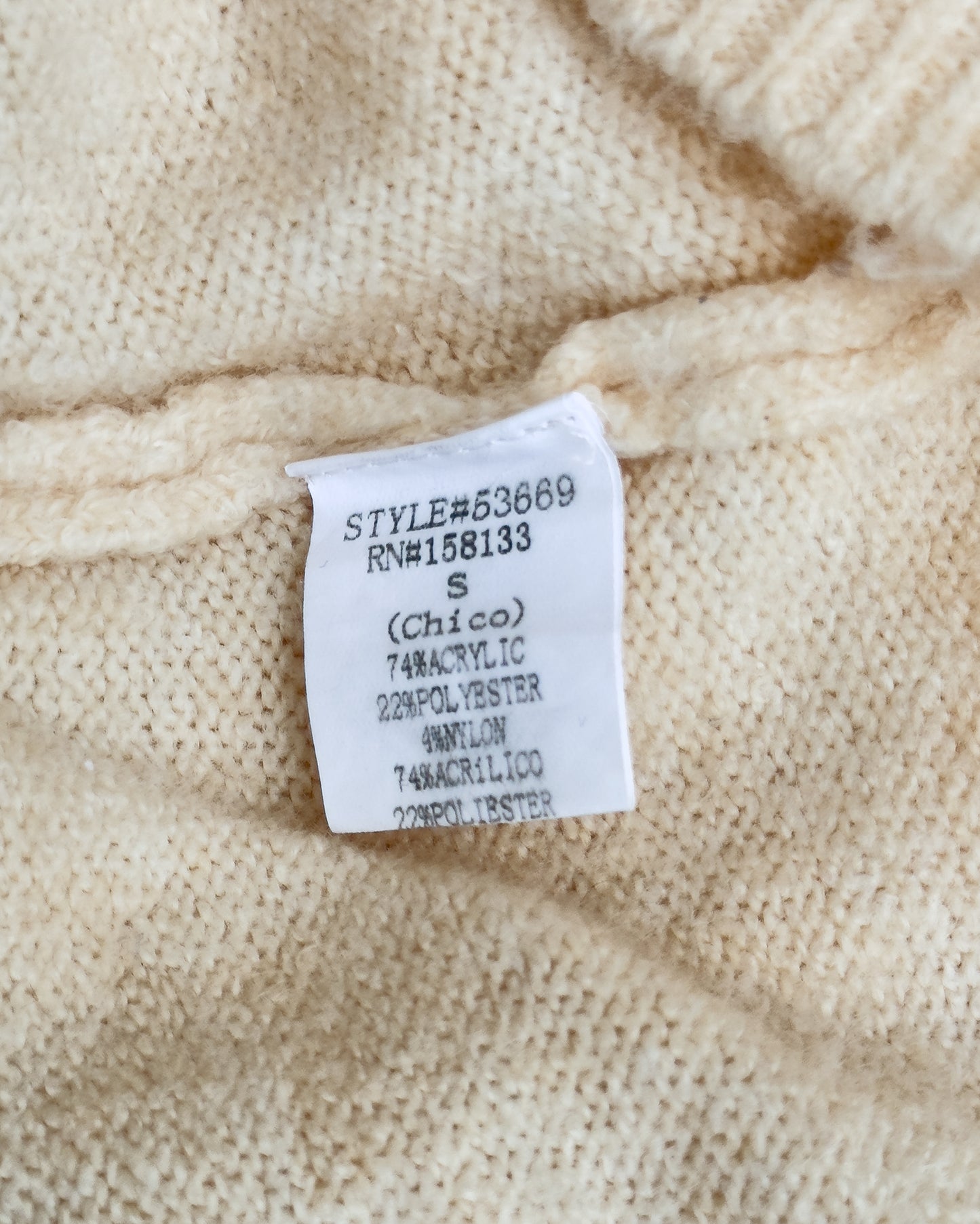 Printed Accents Cowl Neck Sweater (S/M)