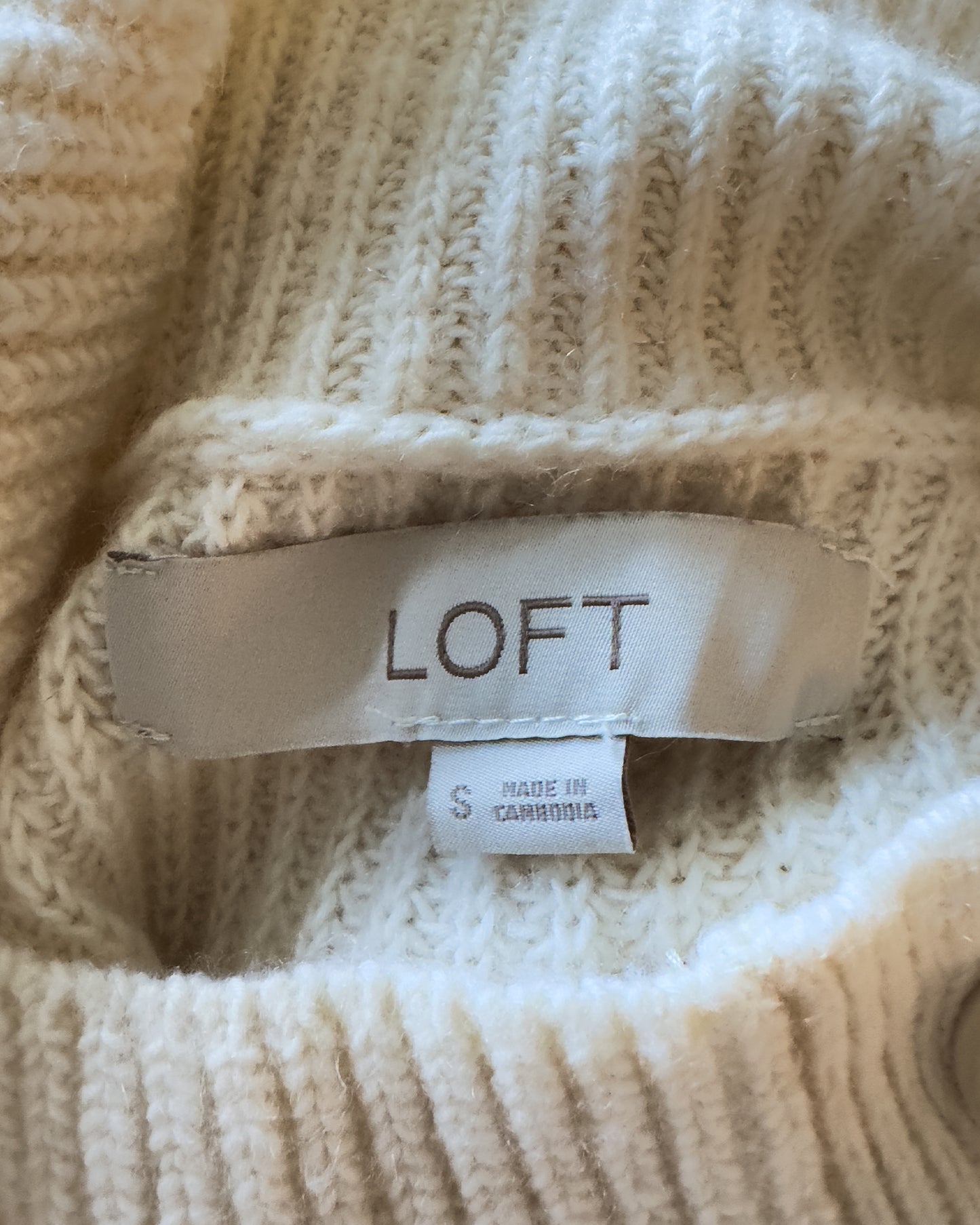 Mock Neck Button Detail Sweater (S)