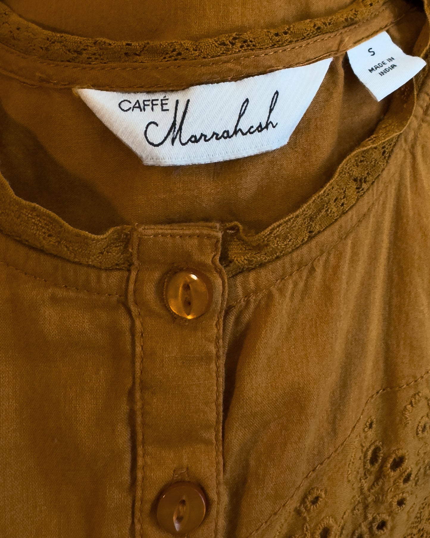 Mustard Cotton Blouse (S)