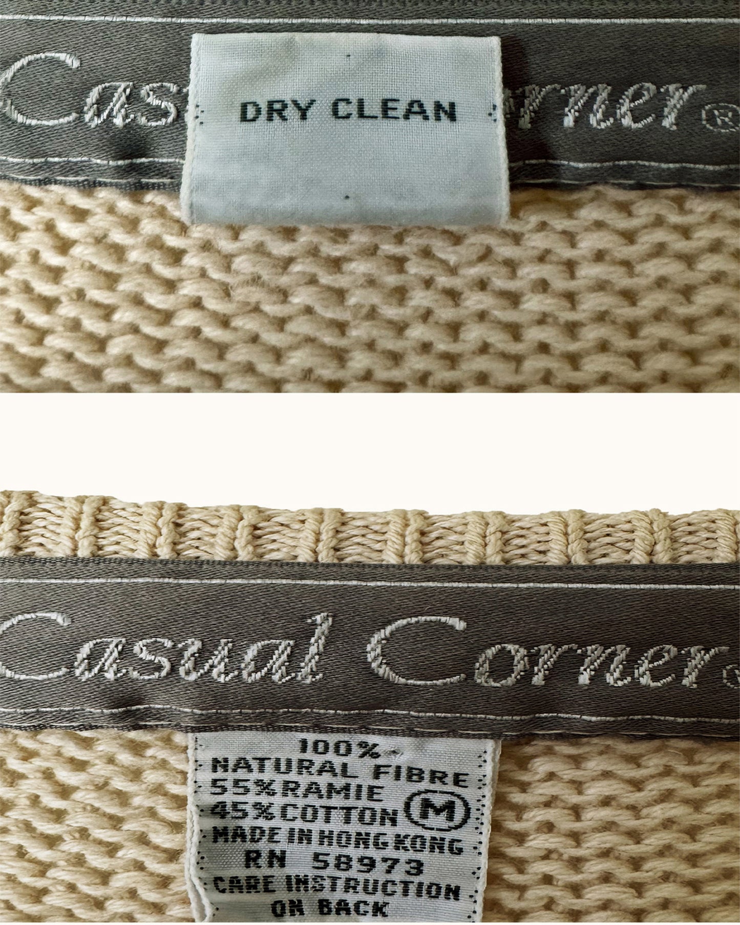 Short Sleeved Natural Fibre Sweater (M)