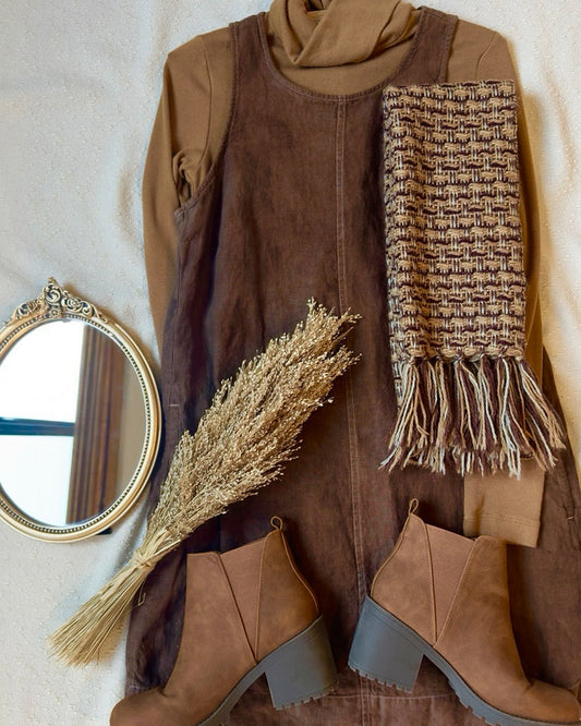 Tweed Patterned Knitted Scarf (35" x 11.25")