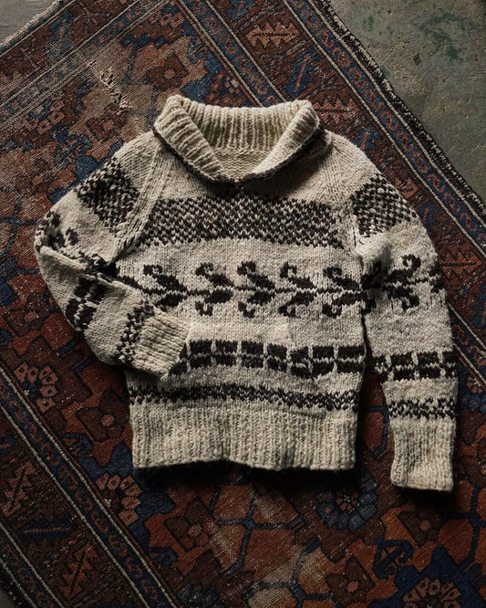 Cowichan Vintage Wool Pullover Sweater (XS)