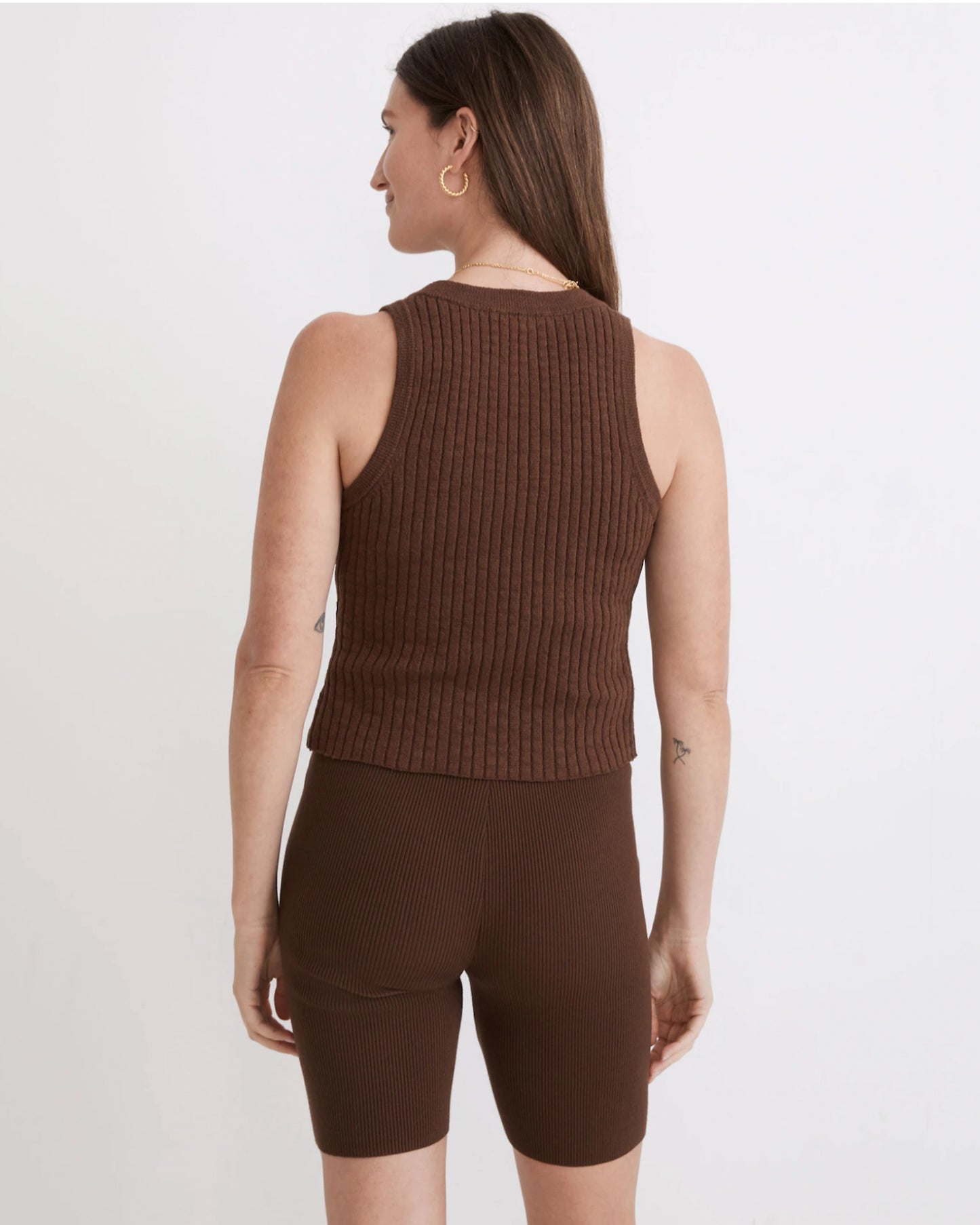 NEW Madwell Button-Front Crop Sweater Tank (L)