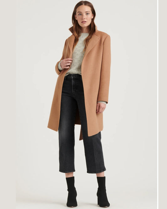 Soft Wool Wrap Coat (L)