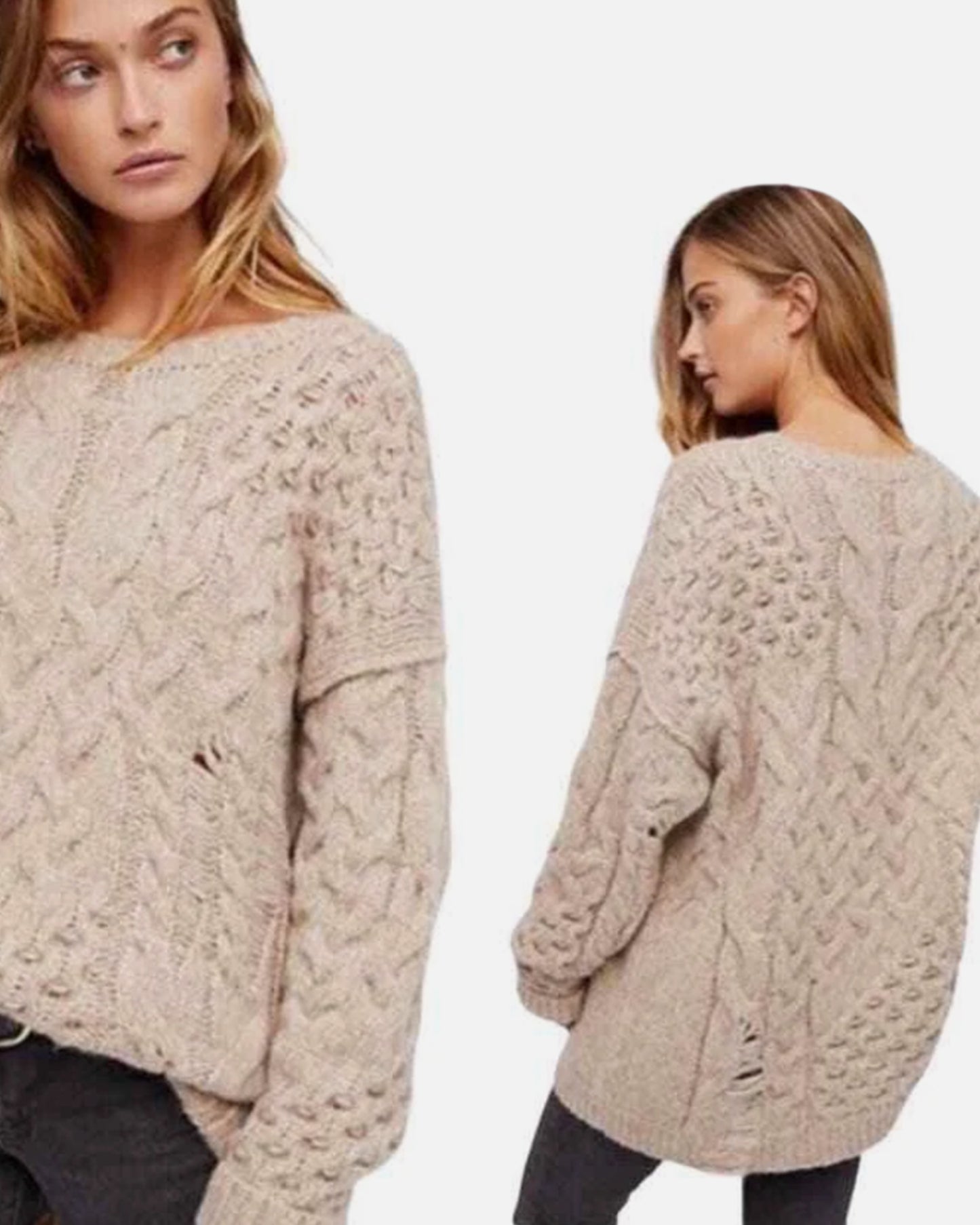 Free People Alpaca Wool Blend Sweater (L)